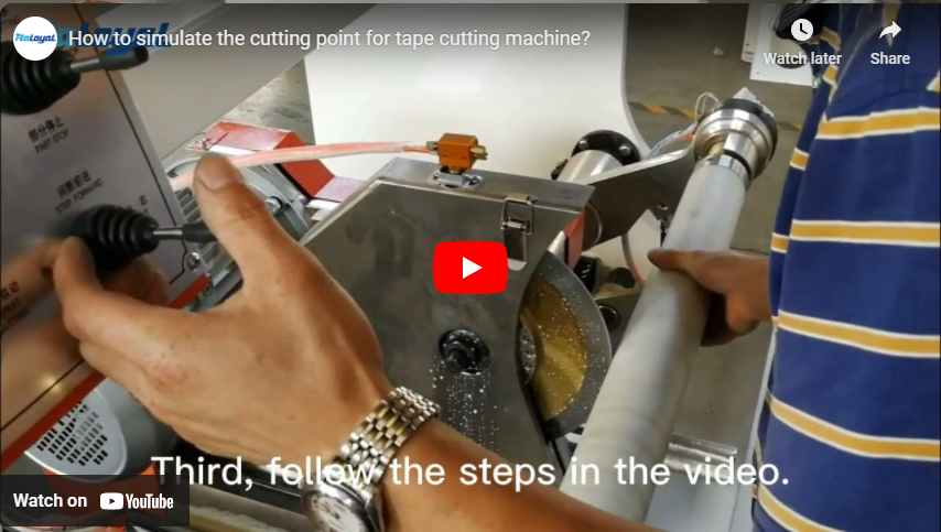 Como simular o ponto de corte para a máquina de corte de fita?