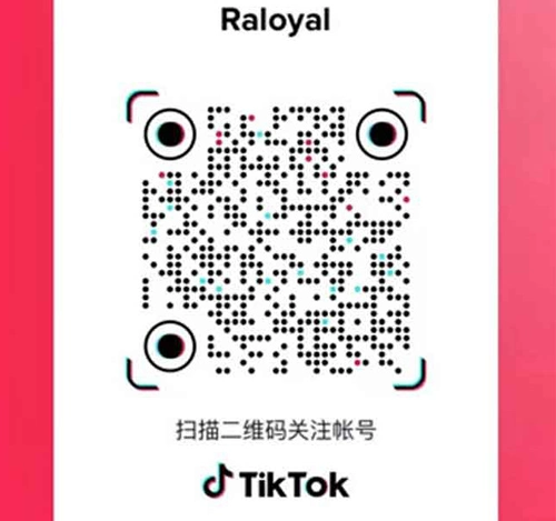Siga # Raloyal no Tiktok para saber mais, digitalizando o código abaixo.