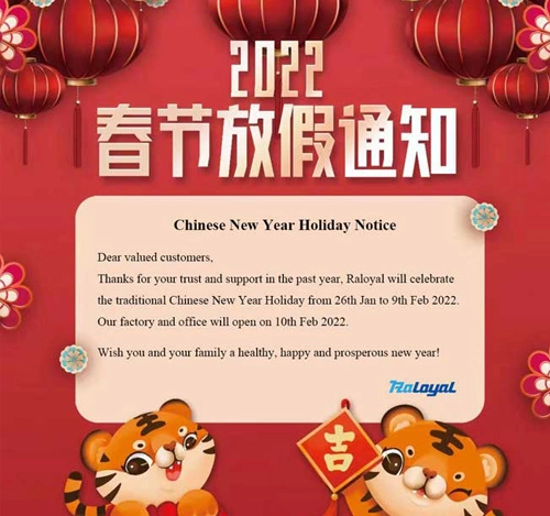 Aviso de feriado CNY