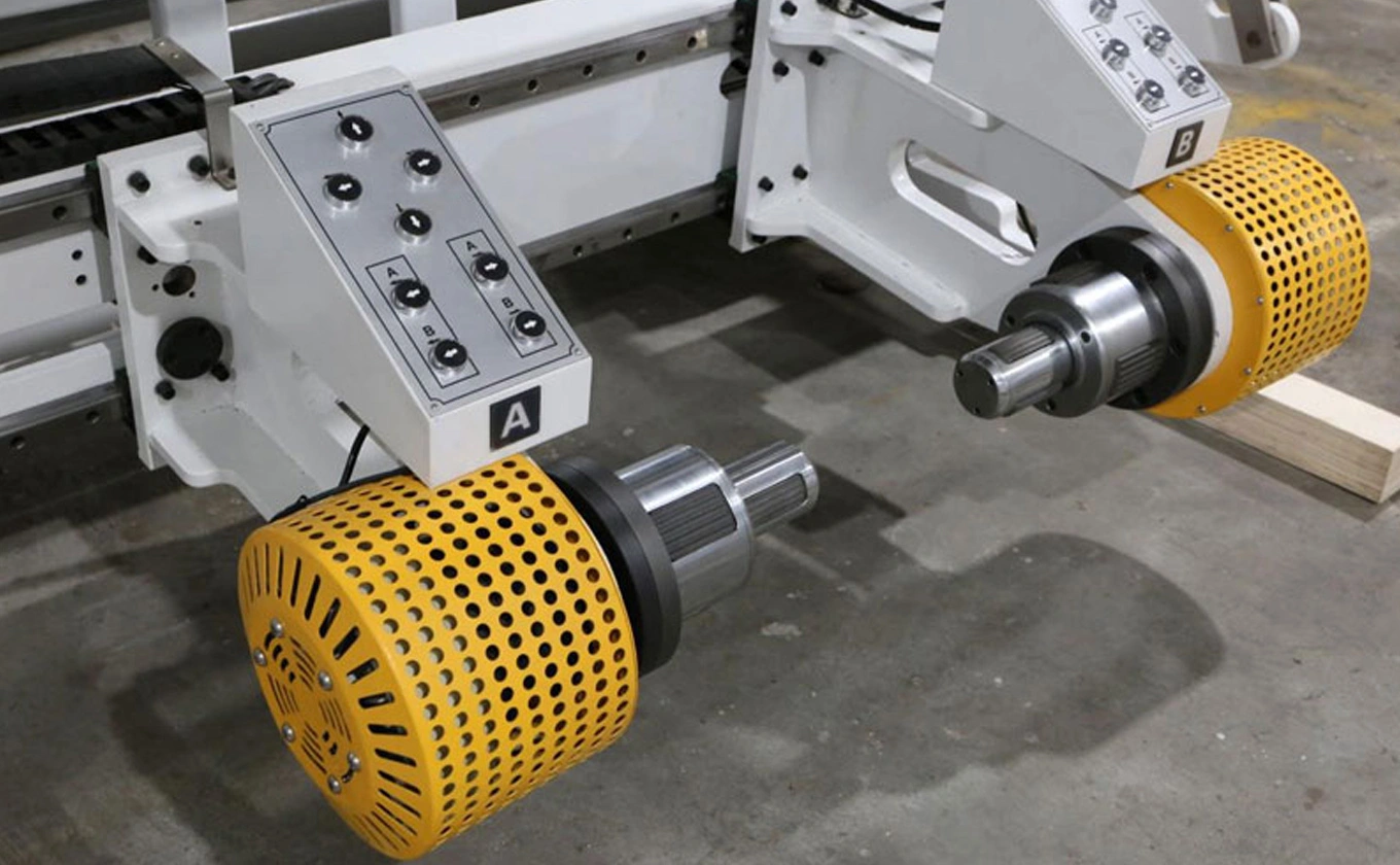 Aplicação da máquina de rebobinamento de eixo duplo de filme de papel HCH3-1300R2/1700R2