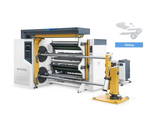 HCS4-1300/1600 de quatro eixos, máquina de rebobinamento de corte de torre sem parar