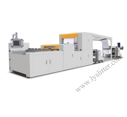 Máquina de corte de papel de papelaria com puching e máquina de embalagem de filme com impressão a jato de tinta