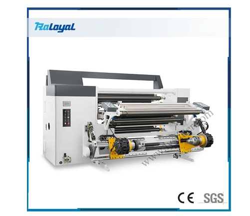 Máquina de corte de alta velocidade com posicionamento automático do núcleo de papel do laser e empurrão automático